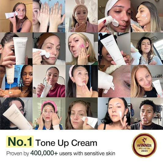 NDP Vitamin B9 Tone-up Cream, Silicone Free Face Primer for Pore Minimizing, 95% Pure Cica Extract, Breathable Skin Formula, Glass Skin & Lightweight, V-Cream Clean K-Beauty (65ml / 2.19 Fl Oz)