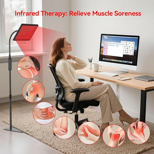 Red Light Therapy Lamp:Gooseneck Infrared Red Light Therapy Lamp with Led 660nm&850nm Near Infrared LED Red Light,Near Infrared LED Red Light Therapy Device at Home for Face and Body