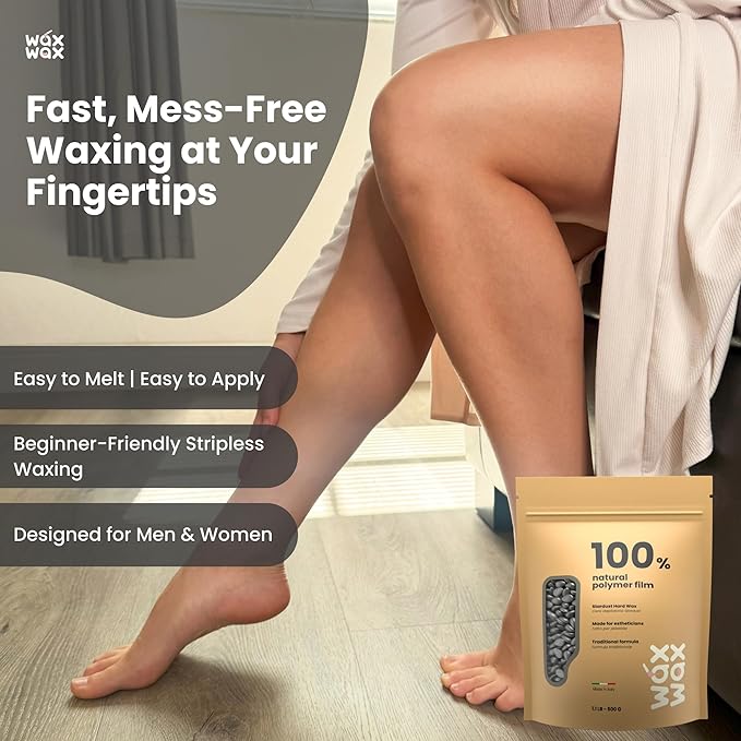 Stardust Hard Wax Beads | Coarse Hair Removal Wax for Ultra Sensitive Skin | Strip-Free, Low Melting, Cruelty-Free & Eco-Friendly Waxing Beads With Hybrid Rosin Formula | Made In Italy - 1.1lb