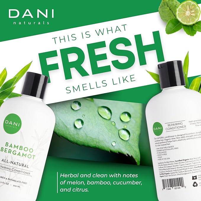 Naturals Conditioner – Bamboo Bergamot, Ultra-Hydrating & Nourishing for Dry & Curly Hair, Strengthens, Restores, Controls Frizz, Vegan & Color-Safe, 12 oz