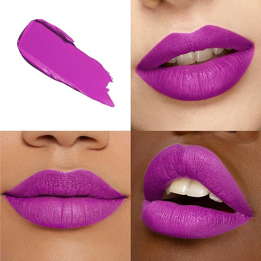 Purple Lipstick Long Lasting Matte Liquid Lipsticks for Women Non Transfer Smudgeproof Smooth and Easy to Appy Cruelty Free Lip Color, M45Pearl Purple