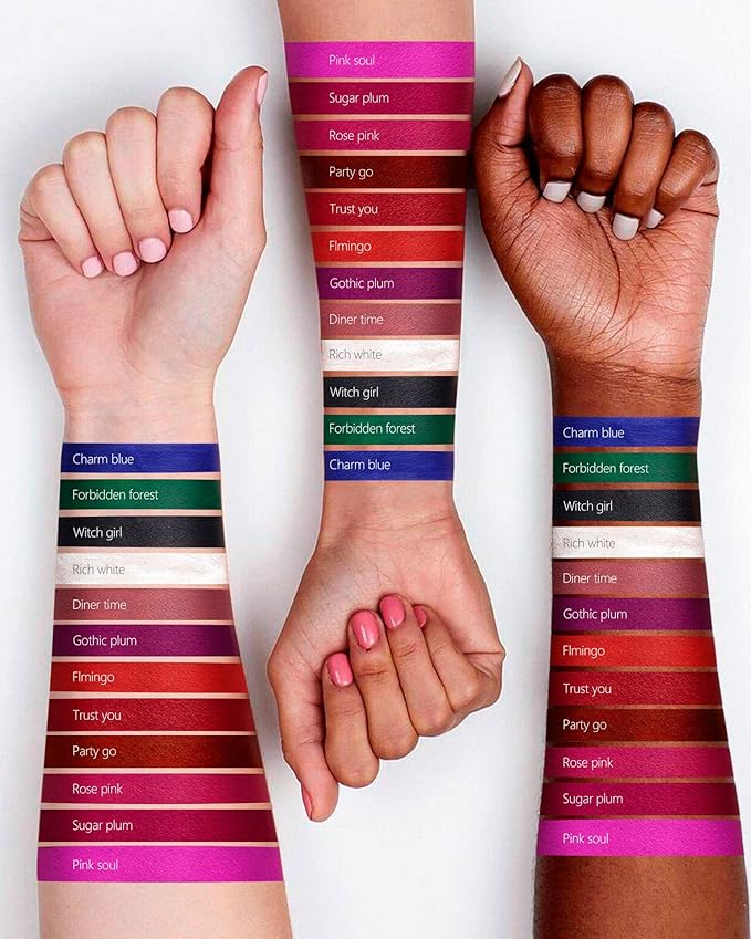 MAKI YIKA 3Pcs Matte Liquid Lipstick Makeup Set, Dark Red Purple Nude Lipstick Long Lasting Smudge Proof Transfer Proof Lip Makeup