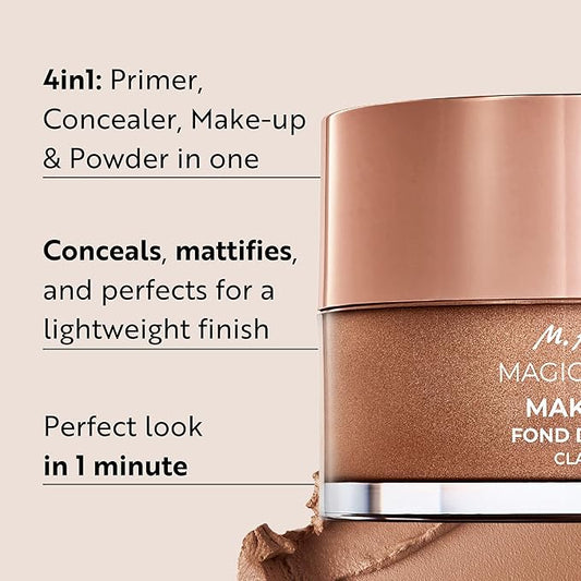 M. Asam Magic Finish Make-Up Mousse (1.01 Fl Oz) – 4in1 Primer, Foundation, Concealer & Powder With Buildable Coverage, Hides Redness And Dark Spots, Vegan, For Light To Medium Skin Tones