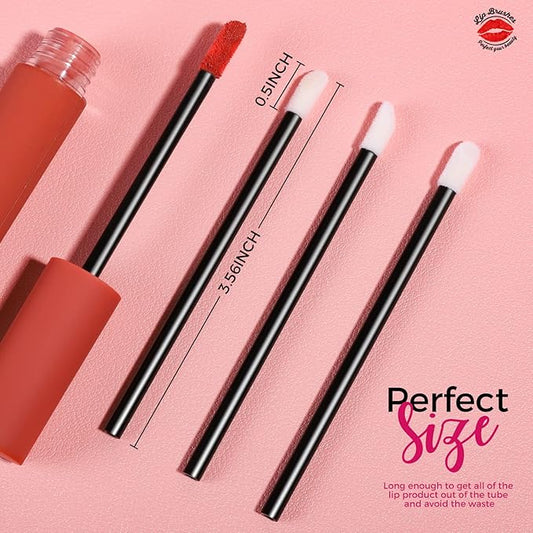 Teenitor 600 Pcs Disposable Lip wands Lip Applicators Disposable, Lipstick Testers Wands Lint Free Applicators for Makeup Lip Brushes Wands Makeup Beauty Tool Black