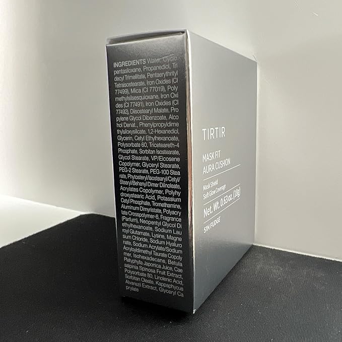 TIRTIR Mask Fit Aura Silver Cushion Foundation | Semi-glow Finish, Natural Coverage, Moisturizing, Lightweight, Korean cushion foundation (#51N Fudge, Full Size, 0.63 Fl Oz)