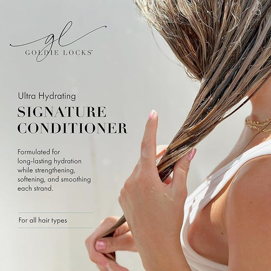 Goldie Locks Travel Size Ultra Hydrating Conditioner - 3.4 fl oz - Moisturizes Frizz and Split Ends - Sulfate Free - Safe for Extensions and Color-Treated Hair - Protein-Free