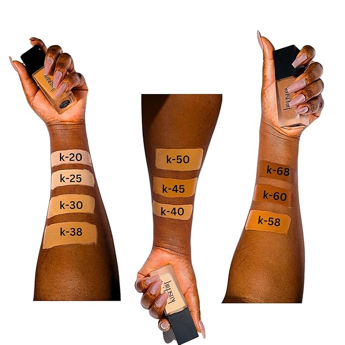 Soft Matte Finish Face And Body Foundation For all skin types, 24HRS Long Wear Lightweight Medium-Full Coverage Foundation, Oilfree - Shine Control- 1.183FL/OZ K-45