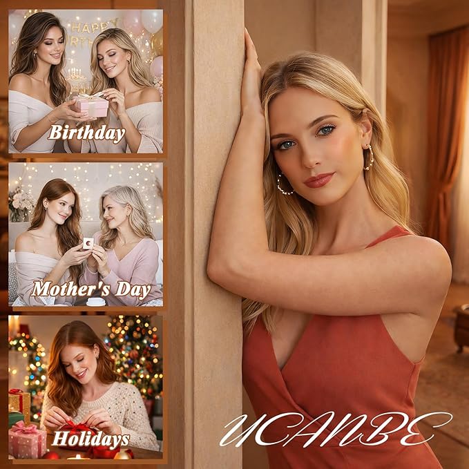 UCANBE Baked Luminous Bronzer Skin Enhancer, Buildable & Blendable Powder Bronzer 2-in-1 Highlight and Contour, Ultra-Fine Smooth Formula, Long-Lasting Natural Sunkissed Glow - 01Golden Crème (Bronze)