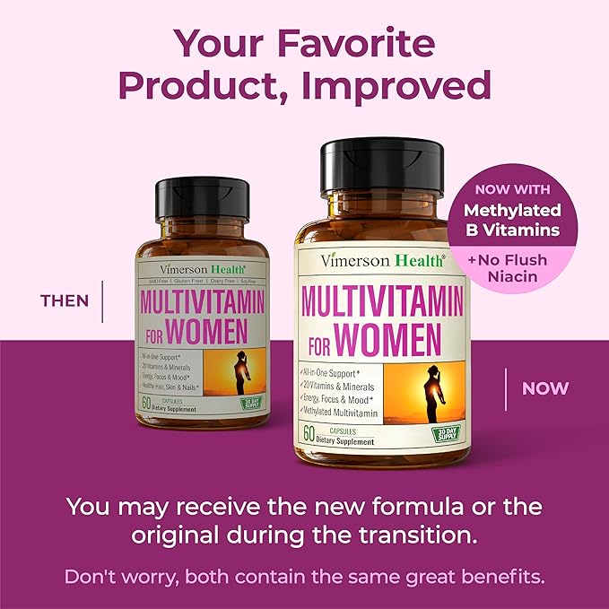 Multivitamin for Women – Methylated Womens Multivitamins & Multiminerals Capsules with Vitamin B12, A, D, C, Zinc, Magnesium & More for Complete Daily Support – Trusted Bioavailable Vitamins for Women
