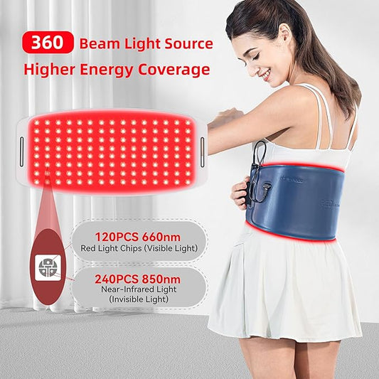 Red Light Therapy for Dogs and Humans, Portable 360 LED Chips Red Light Therapy Belt with Strap, Infrared Light Therapy Devices for Muscle & Joint Pain Relief