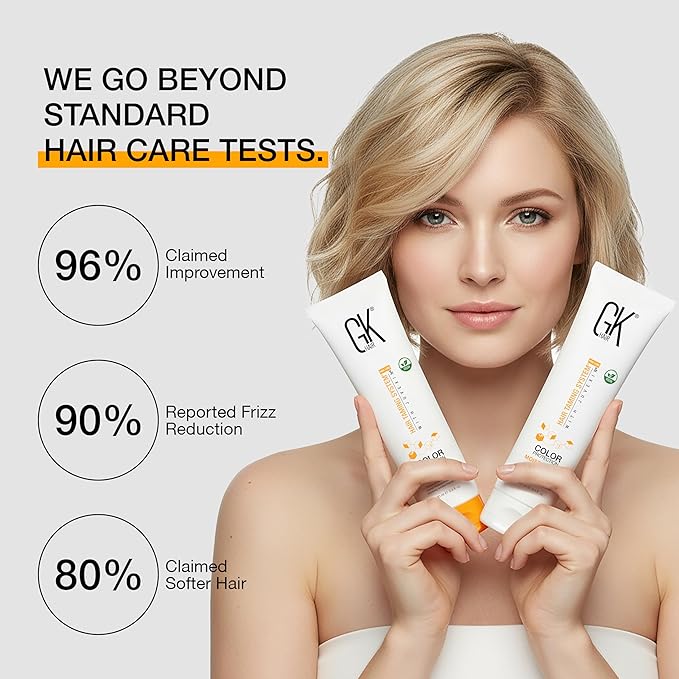 GK HAIR Shampoo &Conditioner set,Travel Size-Curly Hair Shampoo & Conditioner For Color Protection-Made with Aloe vera,Parki Butter-Free of Parabens Phthalates & Sulfate Free (3.4 Fl Oz)