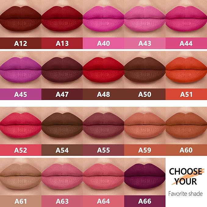 Nude Berry Pink Lipstick 3Pc Long Lasting Lipsticks for Women Pigmented Smudgeproof Transferproof Vegan Cruelty Free Lip Color, A61/66/44