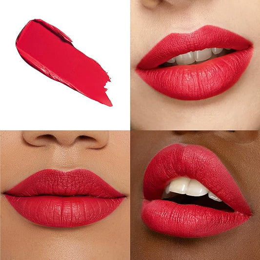 Red Lipstick Long Lasting, Matte Liquid Lipsticks for Women Non Transfer Smudgeproof Smooth and Easy to Appy Cruelty Free Lip Color, M48 Ruby Red