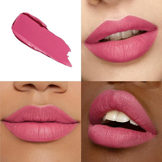 Pink Lipstick Long Lasting, Matte Liquid Lipsticks for Women Non Transfer Smudgeproof Smooth and Easy to Appy Cruelty Free Lip Color,M63