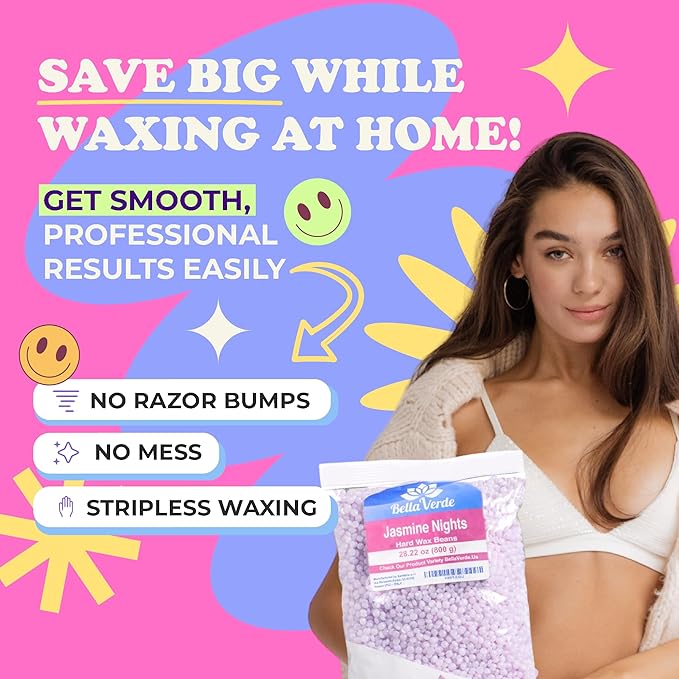 Wax Beans - Hard Wax Beads for Hair Removal - Brazilian Eyebrow Home Body Wax for Men Women 28oz