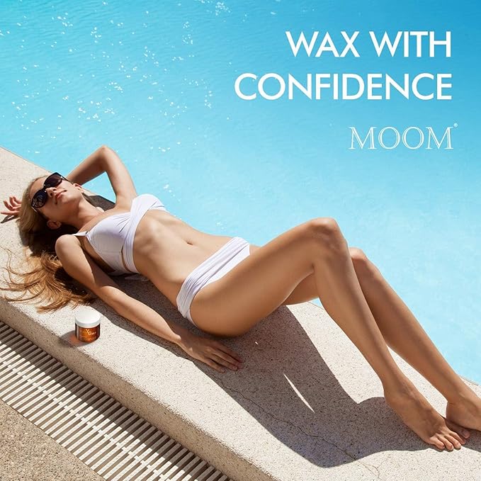 MOOM Sugar Pro - Organic Sugar Wax Hair Removal, Personal & Professional for Men & Women, Body, Armpit, Face, Bikini Leg 100% Natural & Washable Sugaring Wax 12 oz (2 Pack) Strips/Sticks NOT Included