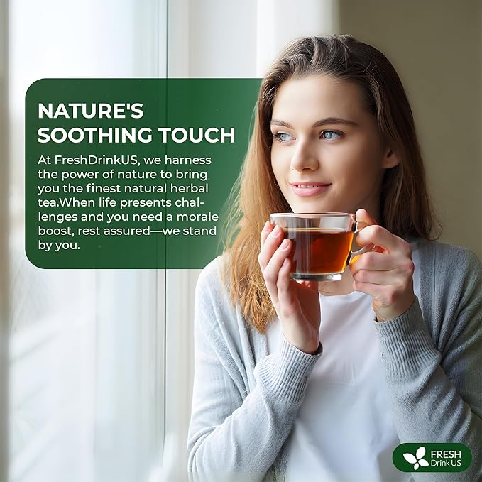 FreshDrinkUS, Premium Wormwood Tea - 75 Tea Bags - Handcrafted Herbal Blend, Caffeine-Free β Smooth Taste & Naturally Refreshing.