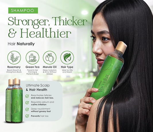 MARVELUX Hair Care Kit with Rosemary Shampoo & Kauterizing Mask – Anti Hair Fall + Strengthening – Deep Repair & Fortifying System for Damaged Hair – Sulfate-Free Hair Care (500ml, ROSEMARY)