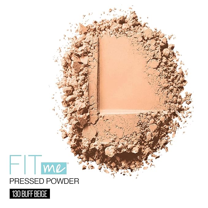 Maybelline Fit Me Matte + Poreless Pressed Face Powder Makeup & Setting Powder, Buff Beige, 1 Count