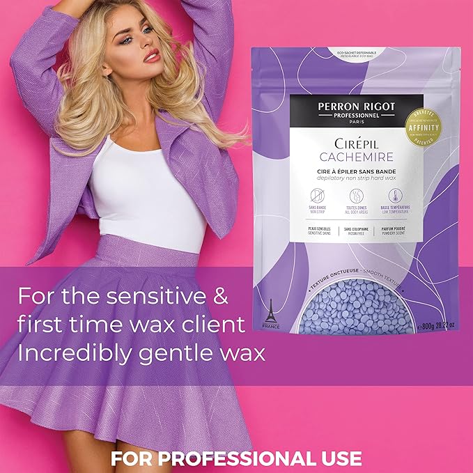 Cirepil - Cachemire - 800g / 28.22 oz Beads Bag - Dermatologist Tested, Allergen-Free - Perfect for Sensitive Skin, Intimate Areas or Beginners - Cashmere Wax Beads