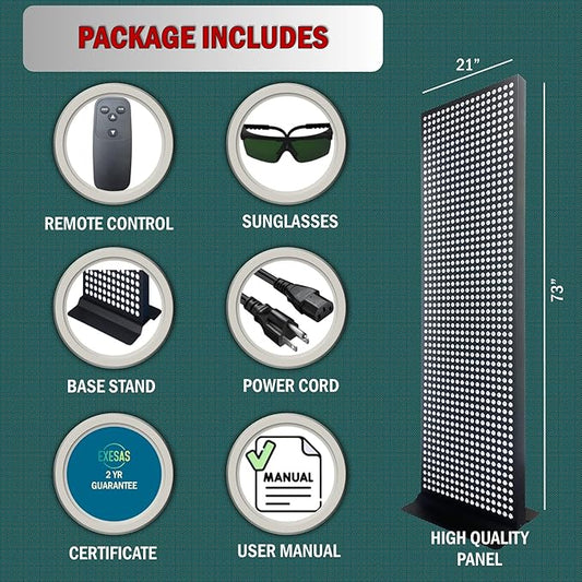 Red Light Therapy Device for Full Body, 630nm, 660nm, 810nm & 850nm, Near Infrared Dual-Chip Clinical Grade LED Panel for Smooth Skin, Weight & Pain Management and Overall Wellness (5040-PRO 1008LED)