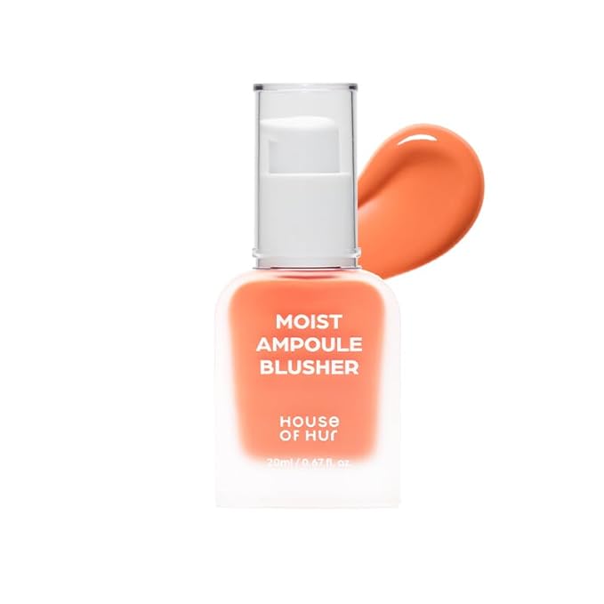 Moist Ampoule Blusher with 50% Moisture Essence | Hydrating & Long-Lasting Blush | 0.68fl.oz (9 Shades) (Peachy Muse)