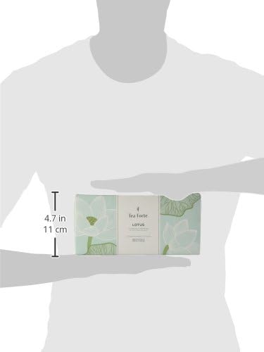 Tea Forte Lotus Presentation Box Tea Gift Set Sampler, 20 Assorted Variety Handcrafted Pyramid Infuser Bags, Black, Green, Oolong, White, Herbal Blends