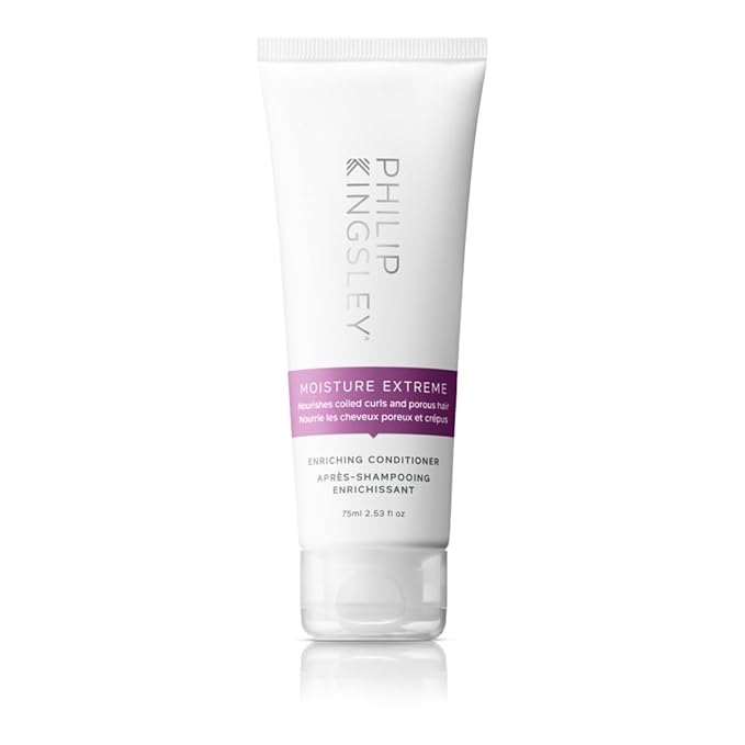 PHILIP KINGSLEY | Moisture Extreme Enriching Conditioner | For Curly, Dry, Damaged Hair | Moisturizes, Hydrates and Adds Shine| Detangles and Controls Frizz, Adds Shine | 2.53oz