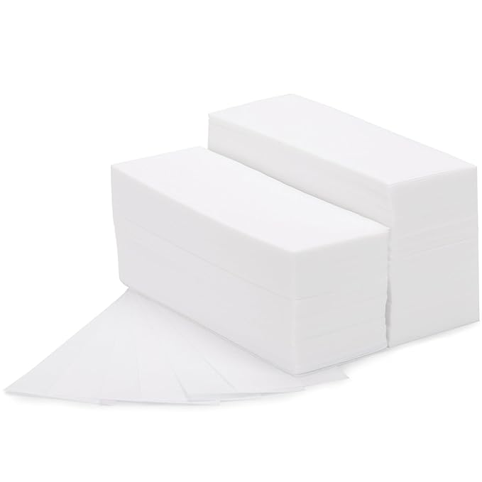 400 Pieces Large Non Woven Wax Strips 7.5 x 2.6 Inches Body and Facial Hair Removal Waxing Strips Soft Waxing Paper Sheets