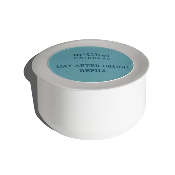 m'chel Day After Brush Dry Shampoo 0.45oz, Refillable Powder Dry Shampoo, Deodorizes and Absorbs Oil (ginger, pomegranate, and peony)