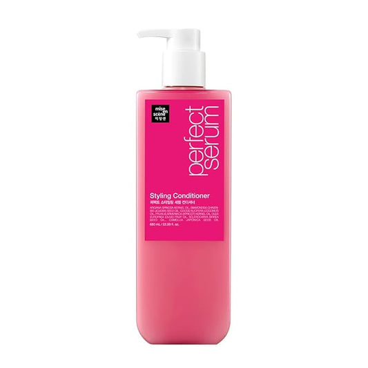 Mise En Scene Perfect Hair Perfume Conditioner - Styling Serum Conditioner - with Peony and Rose Scent, Styling Memory & Heat Protection, Enriched with Argan Oil, Daily Nourishing, 22.99 Fl. Oz.
