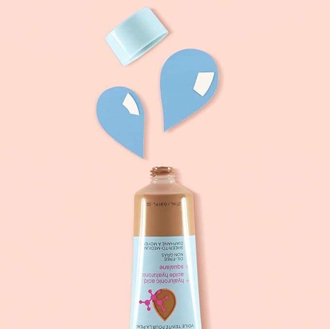 wet n wild Bare Focus Tinted Hydrator Tinted Skin Veil, Lightweight Buildable Coverage with Hyaluronic Acid & Vegan Squalane, Semi-Matte Finish, Cruelty-Free - Medium Deep