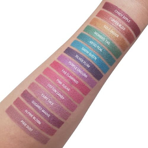 Aromi Plum Metallic Liquid Lipstick | Dark Plum Lip Color with a Shimmery Finish, Vegan, Cruelty-free, Long-Lasting, Smudge Proof, Handmade (Silver Plum)