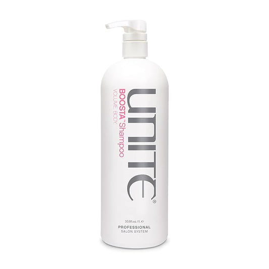 UNITE Hair - BOOSTA Shampoo - Volumizing, Sulfate-Free Shampoo for Fine, Limp Hair - Adds Volume, Body & Shine, Safe for Extensions, Vegan, Paraben-Free, 33 Fl Oz