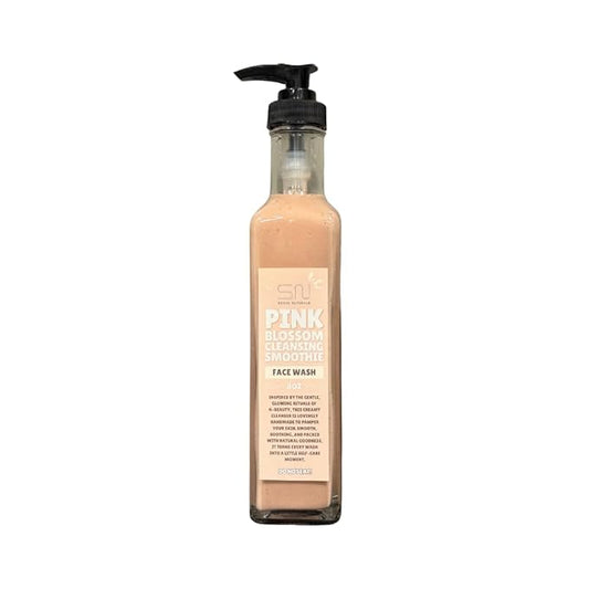Seoul Naturals Face Wash, Pink Blossom Cleansing Smoothie Face Wash, Clay-Based with Rose Kaolin, Rice & Tapioca, k beauty, 8oz