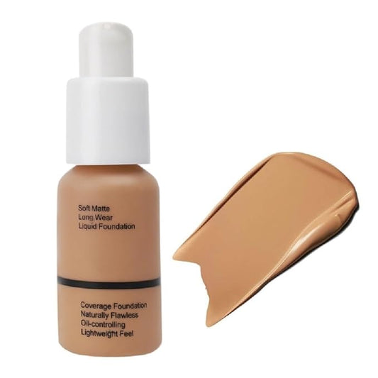 5 Colors Liquid Foundation with Concealer, Brightening, Moisturizing, Oil Control (Sand, 5)