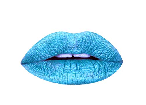Aromi Metallic Liquid Lipstick | Smudge and Transfer Proof, Bright Blue Lip Color with Shimmery Finish, Vegan, Cruelty-free, Long Wear, Paraben and Gluten Free (Snow Queen)