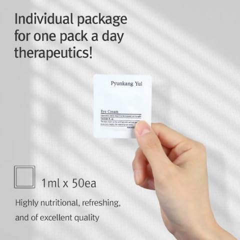 Pyunkang Yul PKY Eye Cream - Deep Nourishing Eye Moisturizer Cream, Healthy Ingredients from Shea Butter, Saponin, Isoflavonoid for Vitality, Elasticity, Stocking Filler -1Day for 1Pack x 50pcs