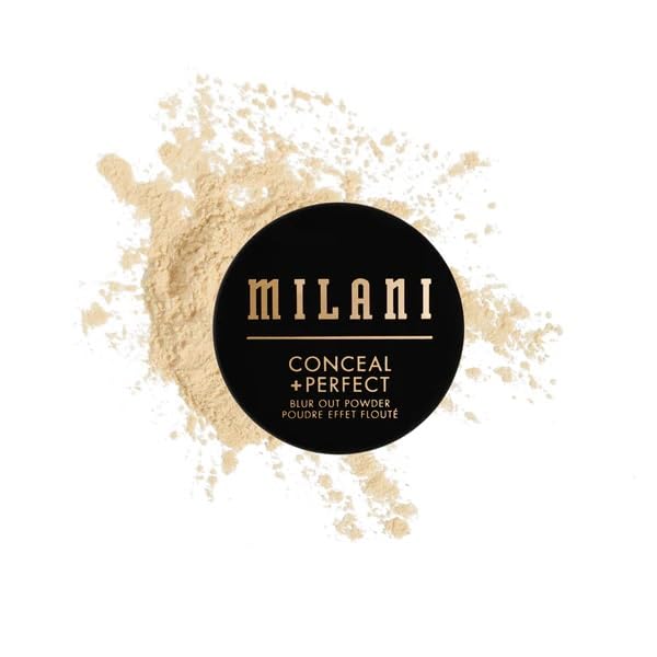 Milani Conceal + Perfect Setting Powder Makeup -Banana Blur Out Talc-free Formula, Pore Blurring Filtered Finish