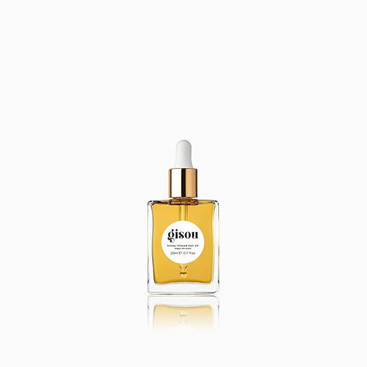 Gisou Honey Infused Hair Oil Mini, Hydrating & Frizz Control Treatment with Mirsalehi Honey & Botanical Oils, Shine & Heat Protectant for All Hair Type, 20ml