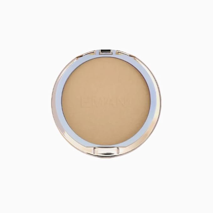 Emani Flawless Matte Powder Foundation – Mineral Compact Makeup for Sensitive Skin, Buildable Coverage, Shine Control, Long-Lasting Finish Up for Sensitive Skin and Oil Control, Deep Golden