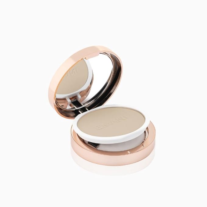 Emani Flawless Matte Powder Foundation – Mineral Compact Makeup for Sensitive Skin, Buildable Coverage, Shine Control, Long-Lasting Finish Up for Sensitive Skin and Oil Control, Ginger
