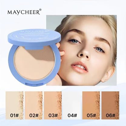 Maycheer Face Powder - Maycheer Setting Powder, Waterproof Long Lasting Finishing Powders, Lightweight Oil Control Facial Powders for Face (07# BROWN)