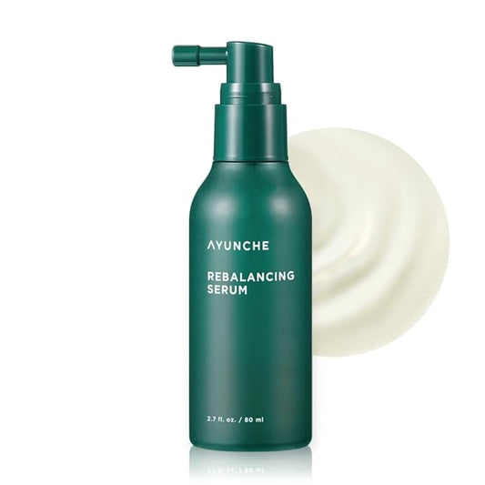 AYUNCHE Rebalancing Hair Serum 2.7 fl. oz. (80ml) [For All Hair Types] | Hair Root Protection & Strengthening | Scalp cooling effect | Biotin and probiotics | Korean Salon Brand