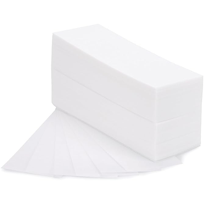 200 Pieces Large Non Woven Wax Strips 7.5 x 2.6 Inches Body and Facial Hair Removal Waxing Strips Soft Waxing Paper Sheets
