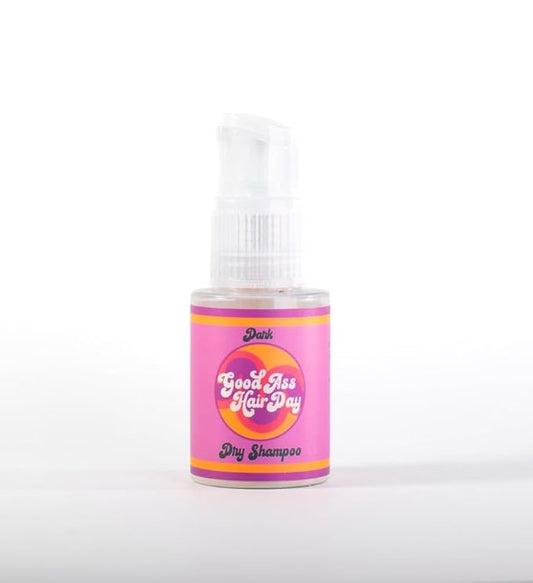 Good A- Hair Day Dry Shampoo Powder – Non-Aerosol, Talc-Free, All-Natural, Absorbs Oil, Refreshes Hair Between Washes, Handmade in USA, Dark