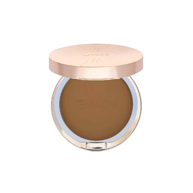 Emani Mineral Pressed Powder, Full Coverage Compact Foundation with Matte Finish, Long-Lasting Face Makeup Suitable for All Skin Types (1008 Deep G20 (Warm Ebony))