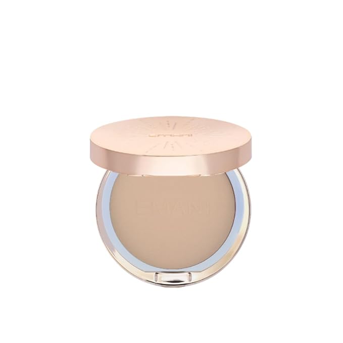 Emani Flawless Matte Powder Foundation – Mineral Compact Makeup for Sensitive Skin, Buildable Coverage, Shine Control, Long-Lasting Finish Up for Sensitive Skin and Oil Control, Warm Beige