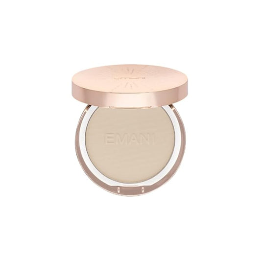 Emani Flawless Matte Powder Foundation – Mineral Compact Makeup for Sensitive Skin, Buildable Coverage, Shine Control, Long-Lasting Finish Up for Sensitive Skin and Oil Control, Ginger