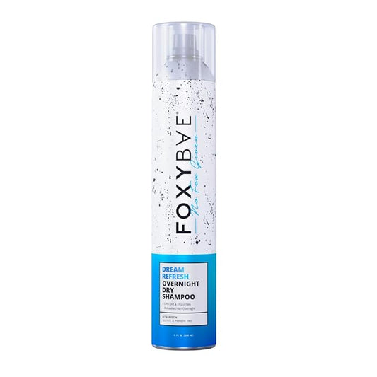 FoxyBae Overnight Dry Shampoo Spray for Hair - Absorbs Oil, Sweat, & Odor Overnight - Black Currant-Honey Scented - Sulfate-Free, Paraben-Free, Gluten-Free - Dream Refresh with Biotin - 7 Fl Oz